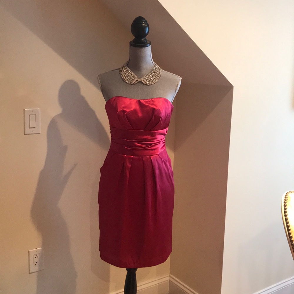 David’s Bridal Bridesmaid Dress Magenta